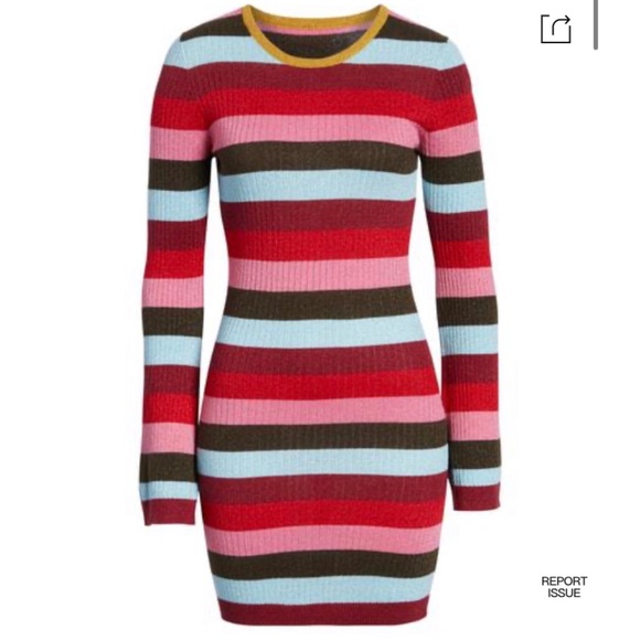 Blank NYC Holiday Stripe Shimmer Dress NEW - Picture 2 of 2